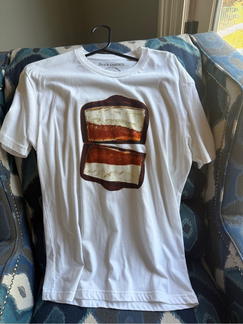 Candie's White Short Sleeve Tee with Candy Bar Graphic